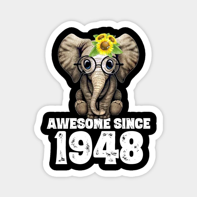 Awesome since 1949 71 Years Old Bday Gift 71th Birthday Magnet by DoorTees