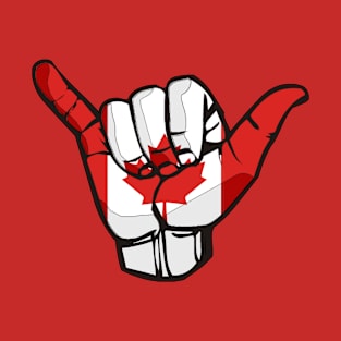 Shaka sign Canada flag T-Shirt