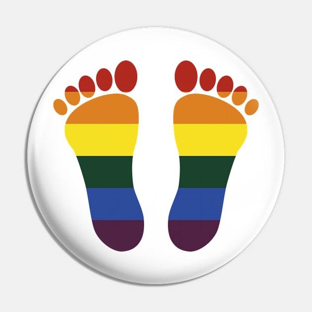 Feet silhouette LGBT colors Pin by GoshaDron