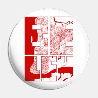 Belem, Brazil City Map Typography - Oriental Pin
