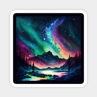 Northern Polar Lights Night Sky Aurora Borealis Magnet