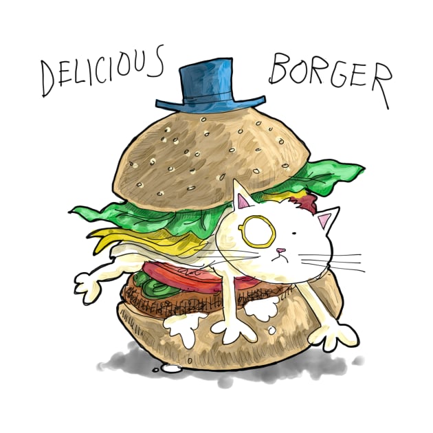 Dapper Cat - Delicious Borger by johnnybuzt