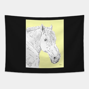 Horse light yellow Tapestry