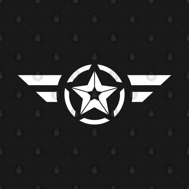 White Star Wings Emblem Logo by RageRabbit