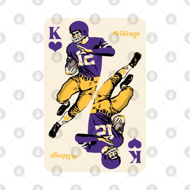 Minnesota Vikings King of Hearts by Rad Love