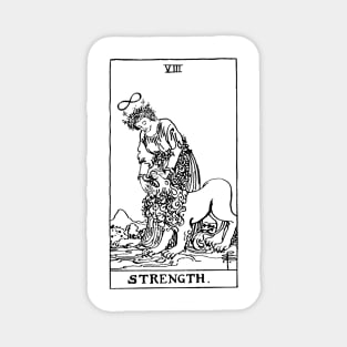 Strength Tarot in black Magnet