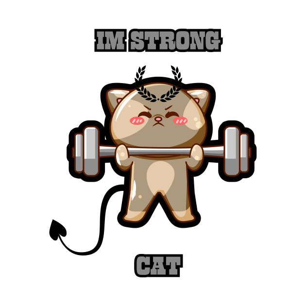 strong brave muscle cat bodybuilding by BEL-Shop