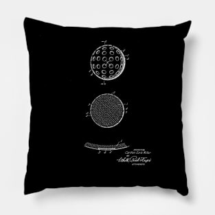 Golf Ball Vintage Patent Drawing Pillow