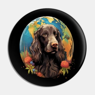 Field Spaniel Earth Day Pin