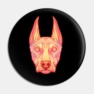 Dobermann Clay Ilustration Pin