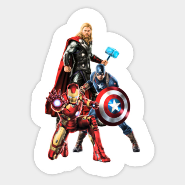Iron Man Captain America Thor Avengers Sticker Teepublic