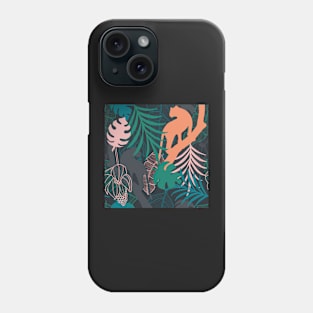 Hidden panther tropical jungle design Phone Case