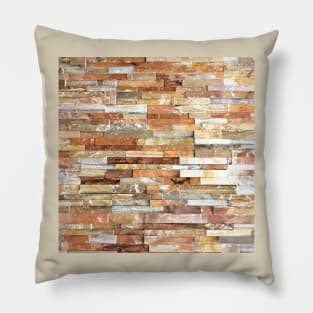 abstract contemporary fall colors beige cream stone Pillow