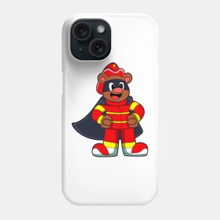 Bear as Firefighter with Mask Phone Case