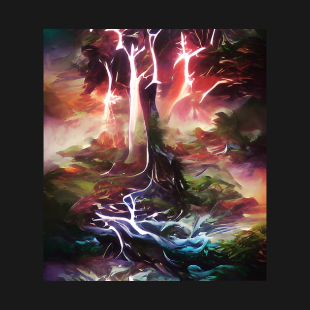 Lightning Tree Forest by King Leo Designs