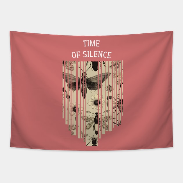 Avant-garde linear print insects Tapestry by Gatofiero