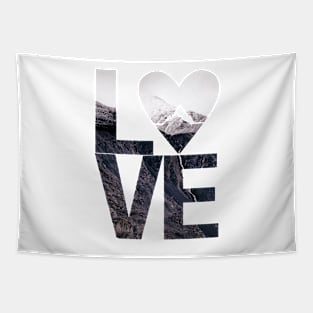 Mountain Love Outdoor Design Tapestry