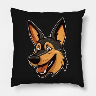 Happy German Shepherd Dog Pillow