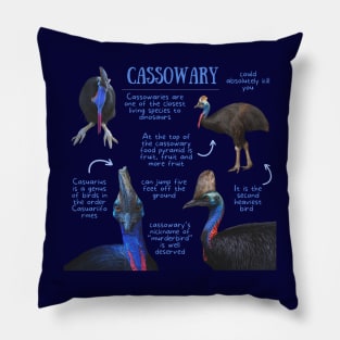 Animal Facts - Cassowary Pillow