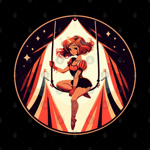 Circus gircus flying trapeze retro by TomFrontierArt