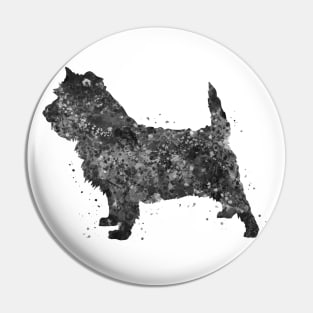 Cairn Terrier dog watercolor black and white Pin