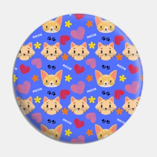 Cat Lover Pattern Pin