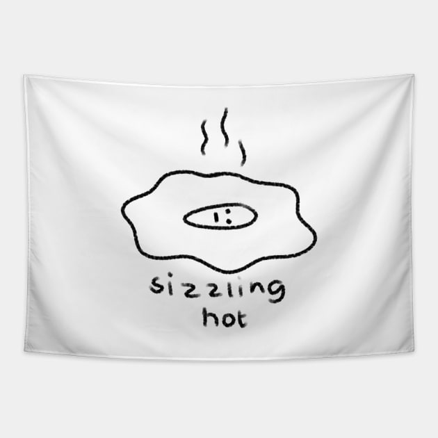 sizzling hot! egg Tapestry by aaalou