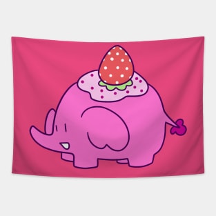 Strawberry Elephant Tapestry