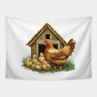 Chicken Lady Tapestry
