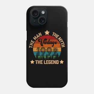 Father's Day Shirt Vintage 1992 The Men Myth Legend 28th Birthday Gift Phone Case