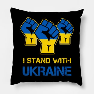 I Stand with Ukraine Protest Fist Pillow