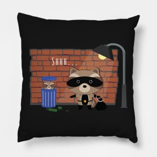 Bandit Raccoon Pillow