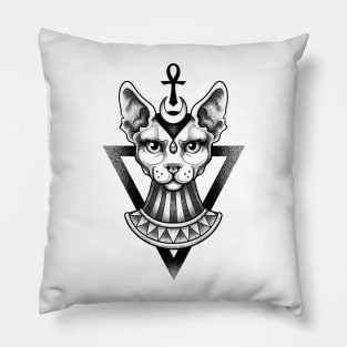 Bastet: Egyptian Goddess of Cats Design Pillow