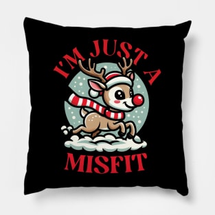 Just a Misfit Reindeer Pillow