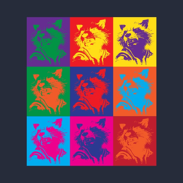 Rocket Guardians of the Galaxy Andy Warhol Style by Rebus28