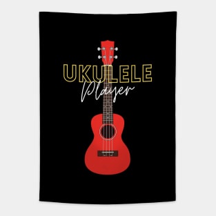 Ukulele Player Red Ukulele Tapestry