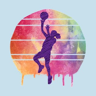 Basketball Girl Watercolor T-Shirt