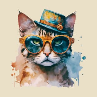 Cat in Cap: Meowtastic Style T-Shirt