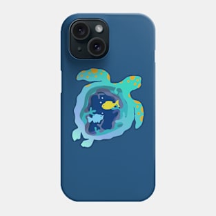 Flat 3D world in a turtle Phone Case