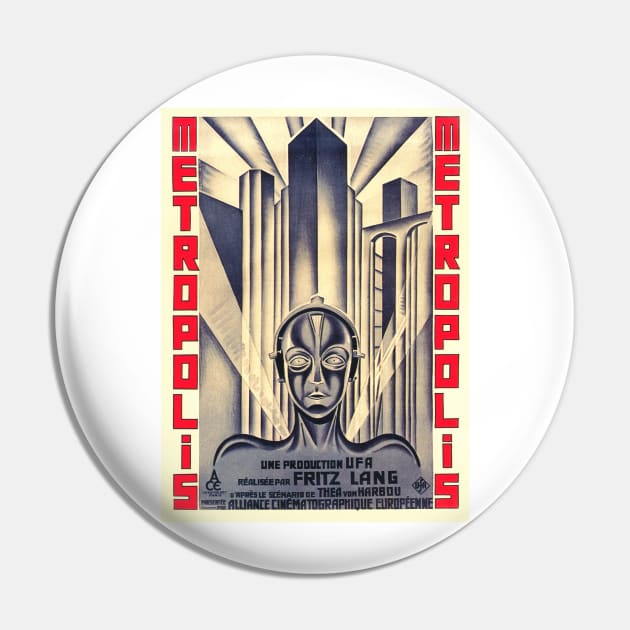 Metropolis - Science Fiction Silent Film (Art Deco Poster Design) Pin by Naves