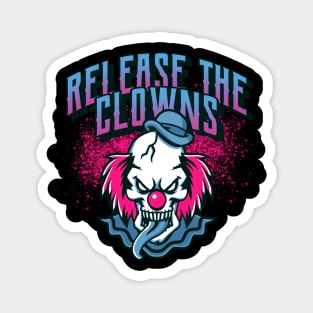 Release the clowns halloween circus tiny hat Magnet