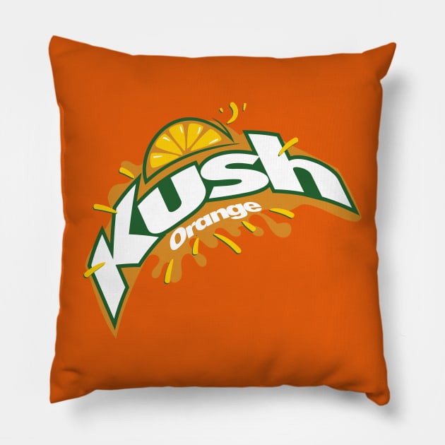 orange kush kingshit designs atlanta Pillow by KingShit