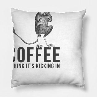 Coffee I Think Its Kicking In Philippines Tarsier Pillow