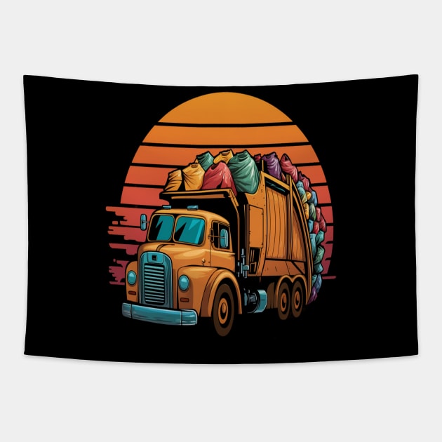 Garbage Truck Tapestry by Hunter_c4 "Click here to uncover more designs"