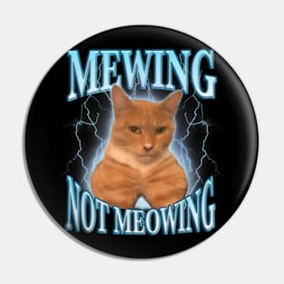 Cat Mewing Looksmax Meowing Cat Pin