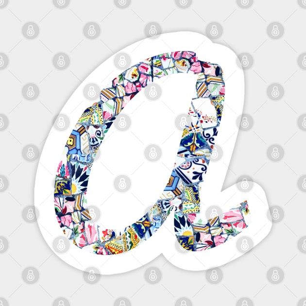 Gaudi Mosaic Letter A Magnet by aterkaderk