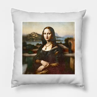 Vintage Mona Lisa Pillow