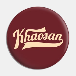 Khaosan Road Bangkok - Backpacker's Paradise | Vintage Lettering Logo Pin