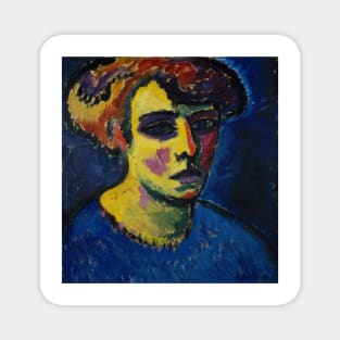 Head of a Woman (Frauenkopf) - Alexej von Jawlensky Magnet