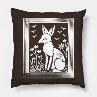 FOX with  Flowers & Fowl by FayeFamiliar Pillow